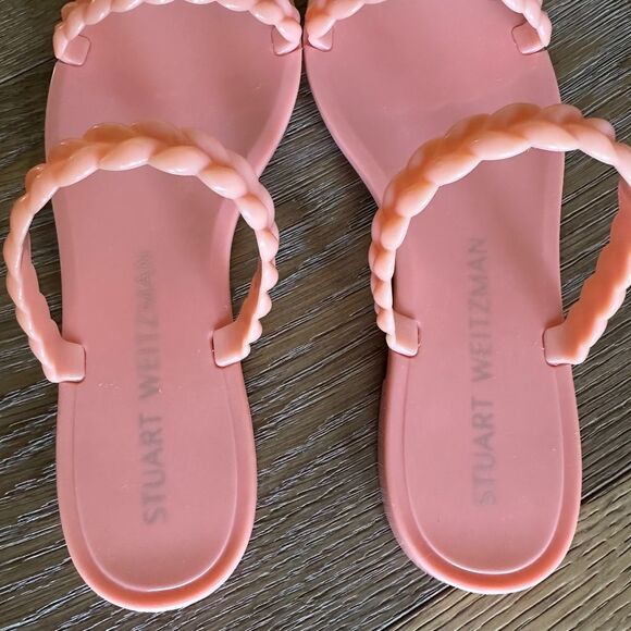 STUART WEITZMAN Braida Sawyer Jelly Sandal In Apricot - Picture 6 of 9